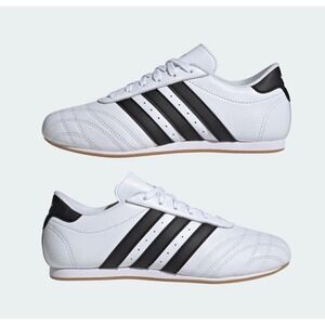 Adidas Taekwondo Lace Shoes Women's Sz 8.5 White Black JS1194 Retro Slim Sneaker